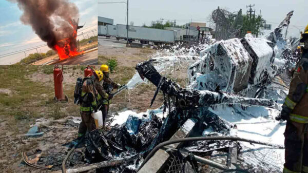 Un muerto tras desplome de helicóptero en Nuevo León