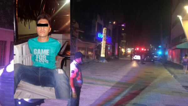Detienen a agresor armado del bar "La Cueva" en Playa Del Carmen