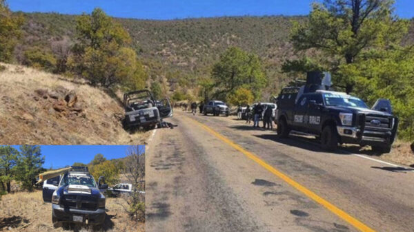 Reportan 4 policías muertos tras ser emboscados en Chihuahua