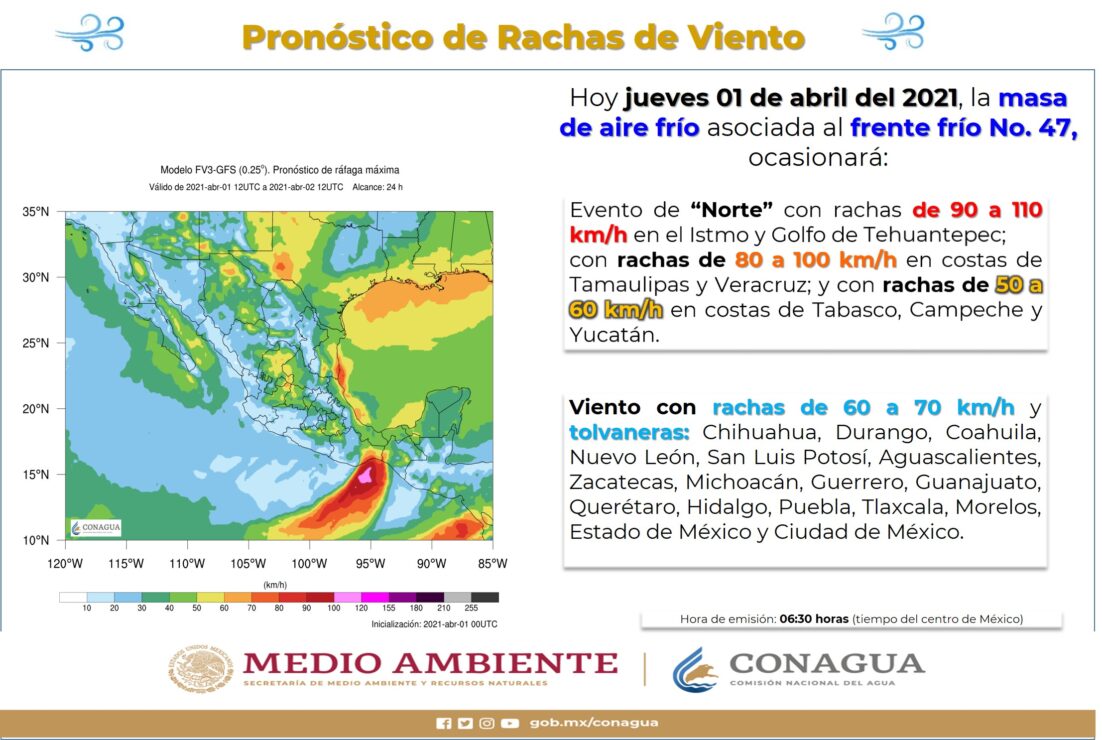 Clima: Se pronostican chubascos para hoy en Quintana Roo; hay condiciones de “norte” para la Península de Yucatán.