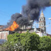Explota cilindro de gas y provoca incendio en iglesia de Michoacán