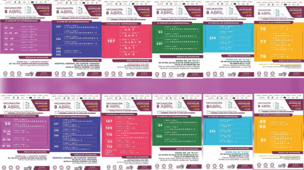 Conoce las sedes para vacunarte contra el covid-19 los días 8 y 9 de abril