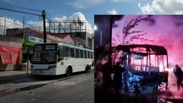 Sendos incendios de autobuses en Cancún; sospechan de ataques