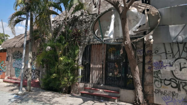 Zona de peligro en inmediaciones del Parque de las Palapas