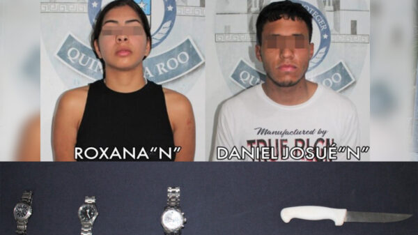 Detiene Policía de Cancún a pareja con "arma prohibida"