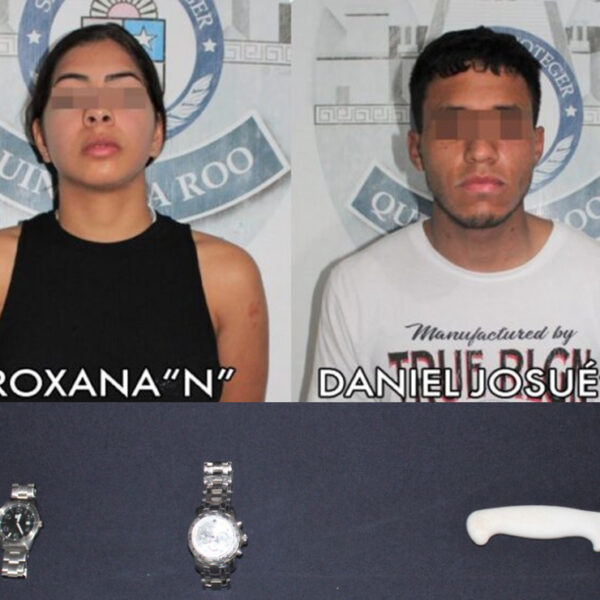 Detiene Policía de Cancún a pareja con "arma prohibida"