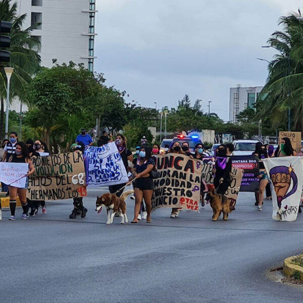 Nueva marcha-manifestación de colectivos feministas en Cancún