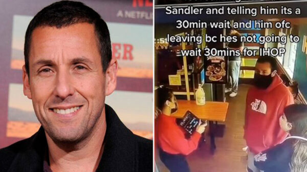 Mesera se vuelve viral por no haber reconocido a Adam Sandler