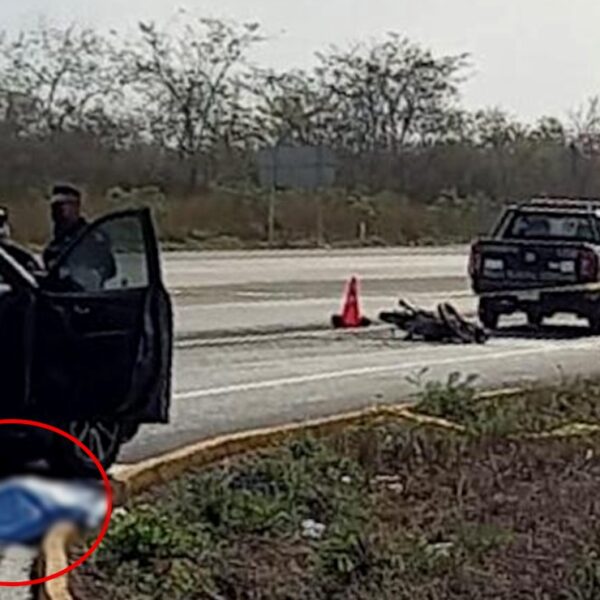 Motociclista muere al ser impactado sobre la carretera Mérida-Motul