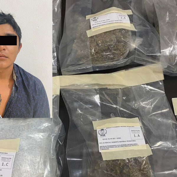 Con tres kilos de mariguana, detienen a presunto narco en Cozumel
