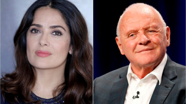 Salma Hayek celebra el Oscar de Anthony Hopkins como 'Mejor Actor'