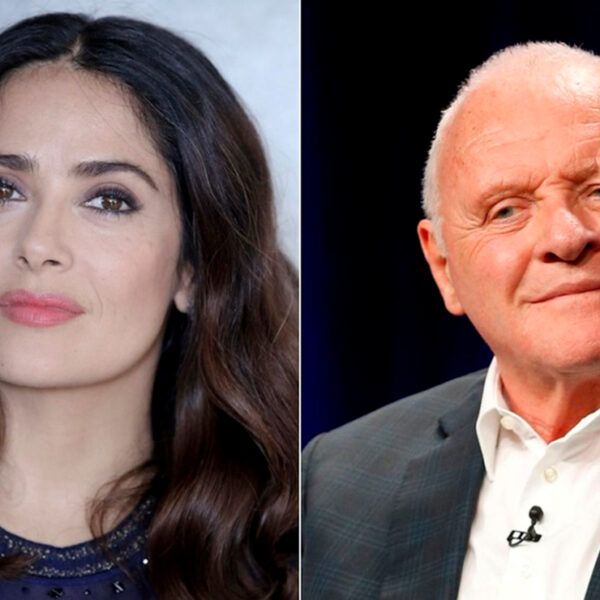 Salma Hayek celebra el Oscar de Anthony Hopkins como 'Mejor Actor'