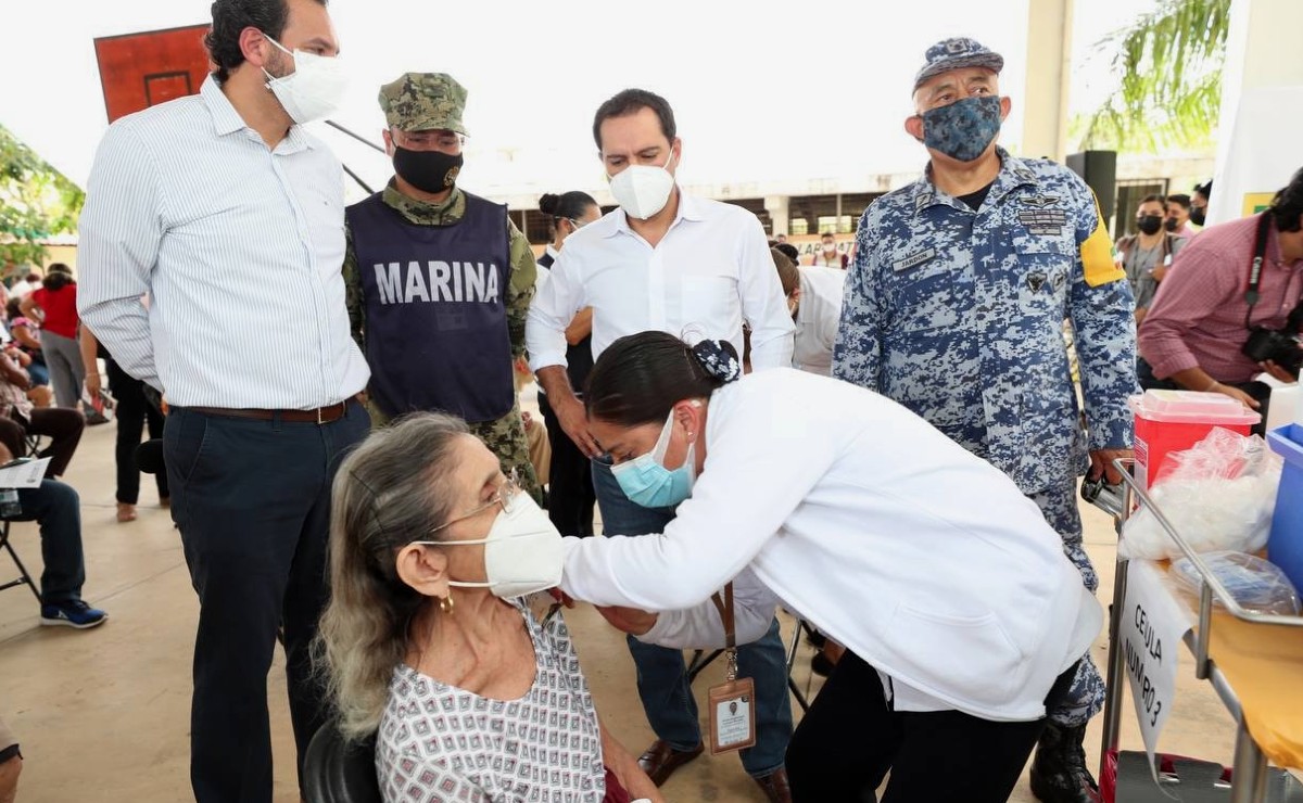 Se aplican más de 600 vacunas contra el Covid-19 en Mérida