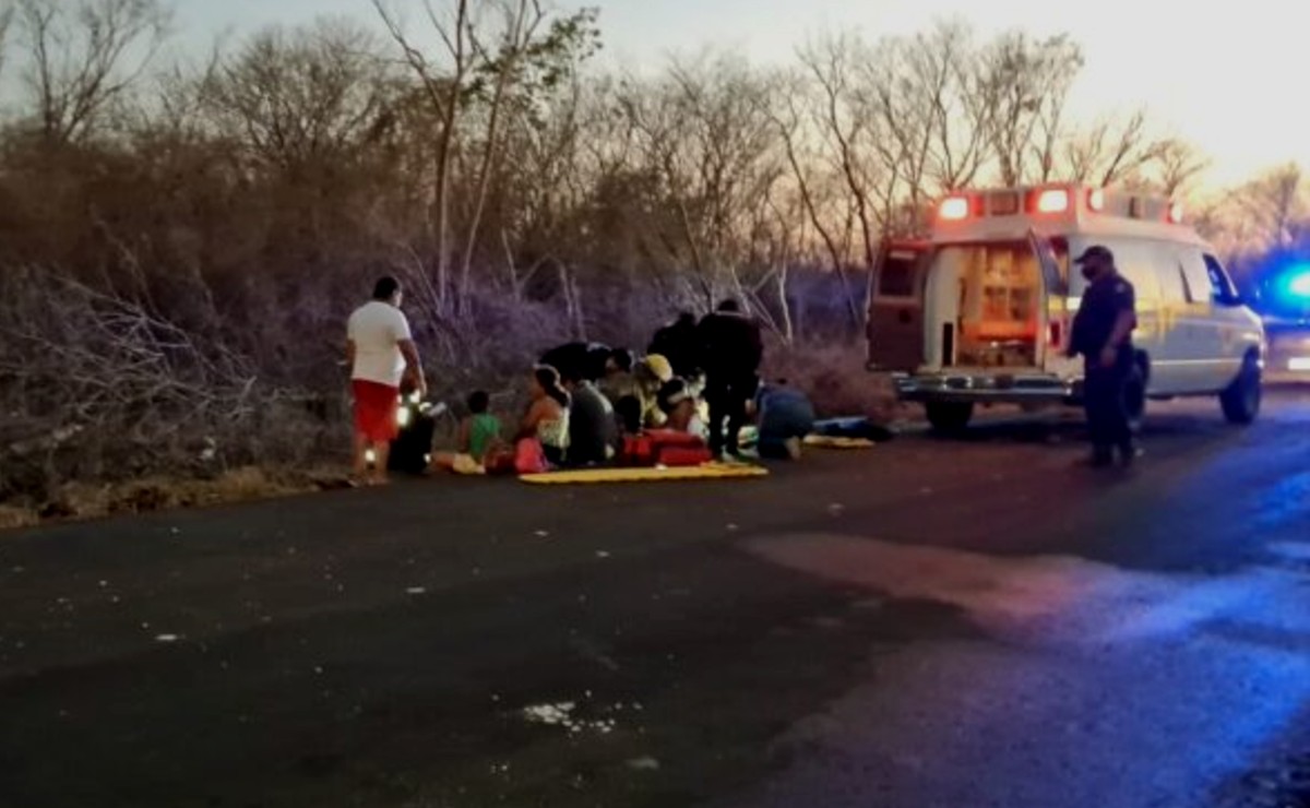 Volcadura en la vía Kinchil-Celestún deja a tres menores lesionados de gravedad