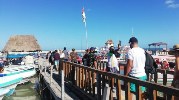Ocupación turística al 30 por ciento en la isla de Holbox.