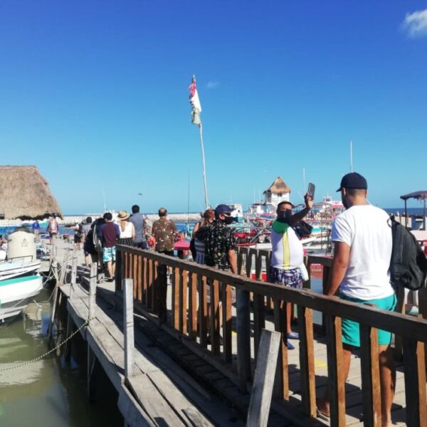 Ocupación turística al 30 por ciento en la isla de Holbox.