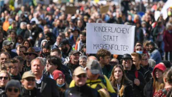 Protestan en Alemania contra medidas sanitarias