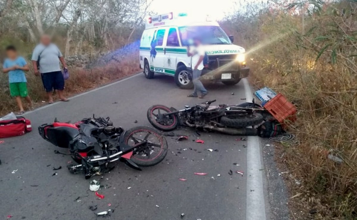 Fuerte choque entre motociclistas en la vía Kiní-Sacapuc deja lesionados
