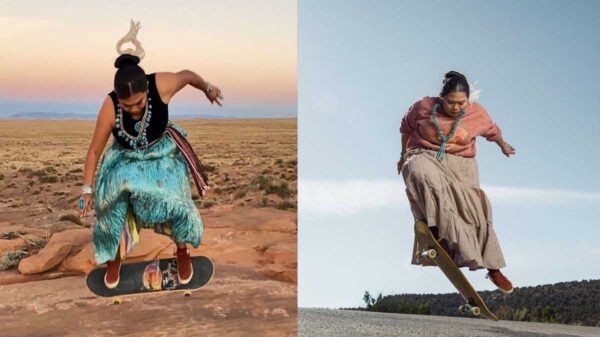 Una joven de origen navajo gana popularidad en redes sociales por sus habilidades en el skateboarding, suma miles de seguidores