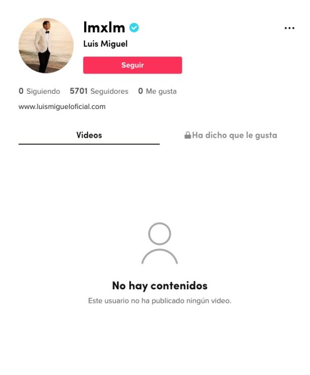 Luis Miguel ya tiene cuenta oficial en TikTok, aquí te la compartimos