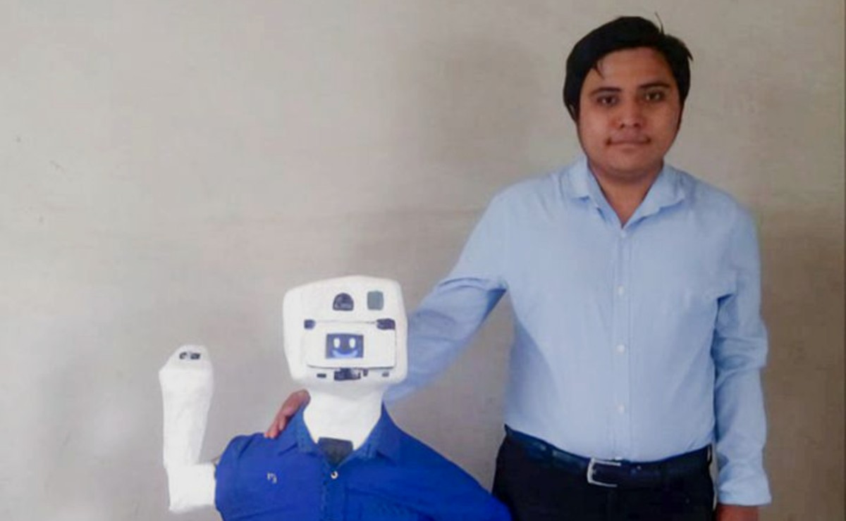 Joven yucateco crea robot que ayuda a prevenir casos positivos de Covid-19