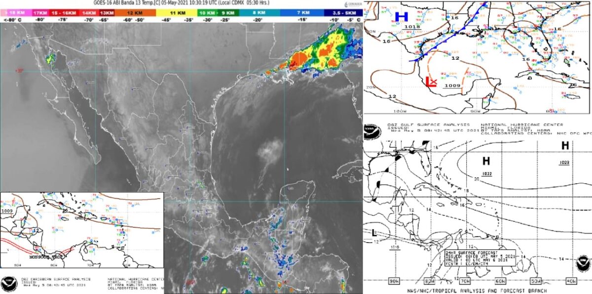 Pronóstico del clima para hoy miércoles 5 de mayo en Quintana Roo; continuarán las altas temperaturas sin probabilidad de lluvias.