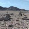 Ante la grave sequía de la región, quedó al descubierto en un panteón sumergido tras la construcción de una presa, ubicada en Sinaloa