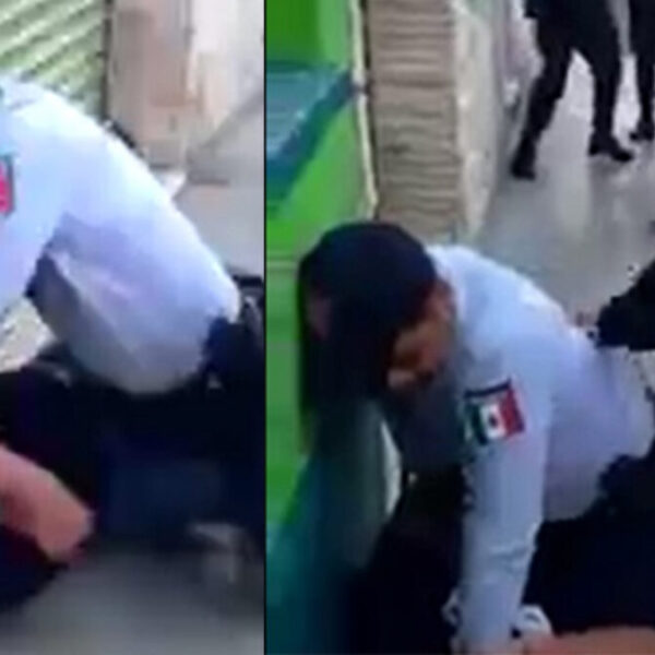 Policía golpea brutalmente con su tolete a detenido