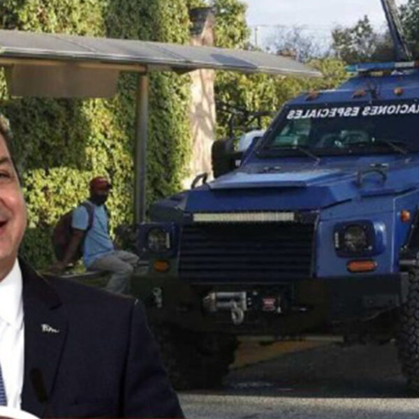 Cabeza de Vaca es custodiado por tanquetas y fuerzas especiales