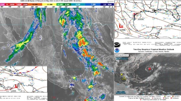 Aguacero mañanero inunda a Cancún