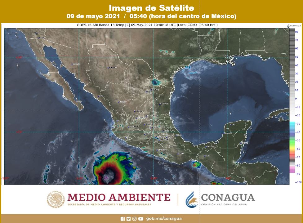 Pronóstico del clima para hoy domingo 9 de mayo de 2021; para Quintana Roo se prevén altas temperaturas y lluvias aisladas en regiones.