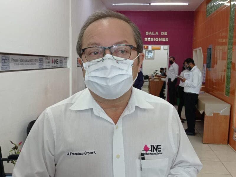 José Francisco Croce Flota, vocal ejecutivo de la Junta Distrital 02 del INE.