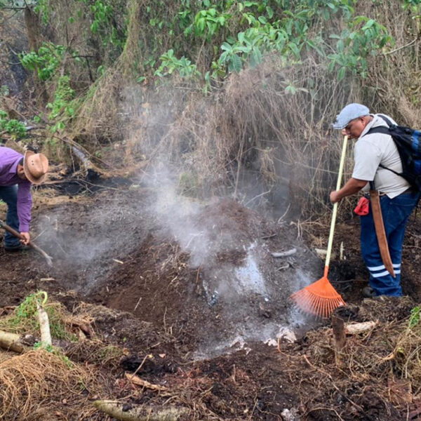 Brigadas comunitarias y Conafor liquidan incendios en Leona Vicario