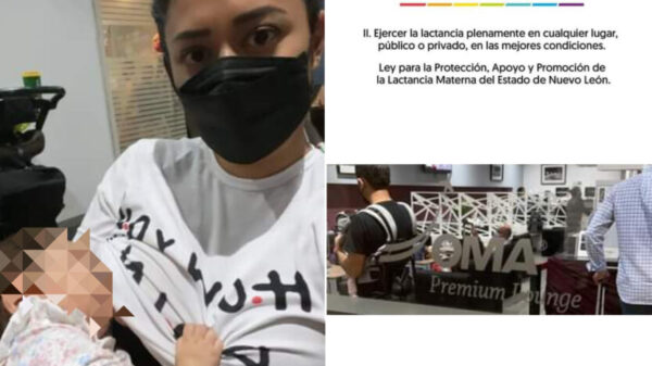 Discriminan en VivaAerobus a mujer por estar lactando a su bebé