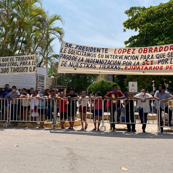 Campesinos de Tihosuco exigen a AMLO indemnización de tierras ejidales