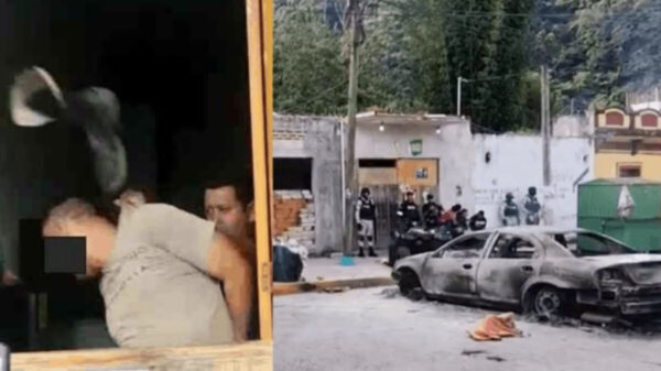 Casi linchan pobladores a presuntos ladrones; policías los rescatan