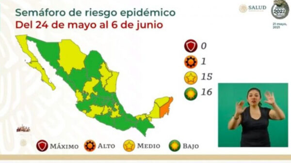 ¡Buenas noticias! La mitad del país está en color verde del Semáforo epidémico