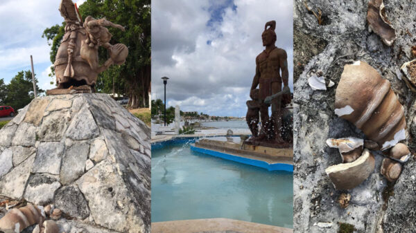 Vandalizan estatua de la diosa Ixchel en el parque de las dos culturas