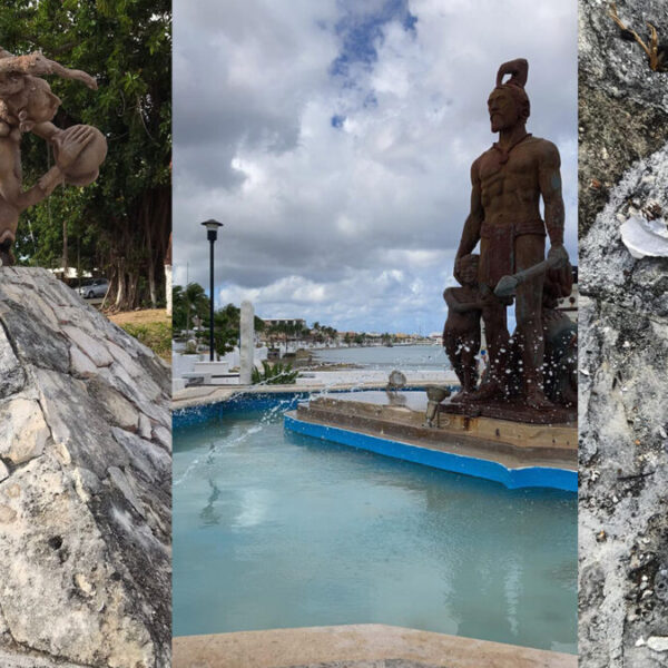 Vandalizan estatua de la diosa Ixchel en el parque de las dos culturas