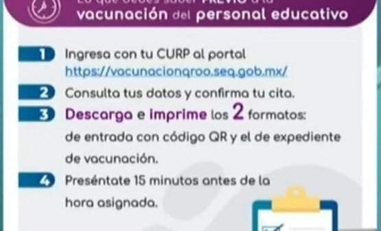 Abrirá SEQ portal para corroborar registro de maestros a vacunas anticovid.