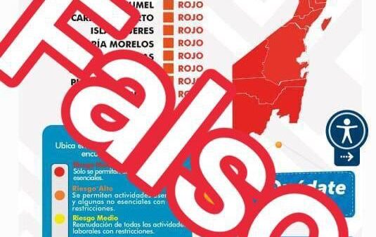Falso que Quintana Roo haya regresado al semáforo rojo.