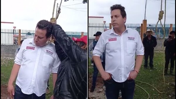 Indígenas retienen a candidato morenista y simulan ahorcarlo