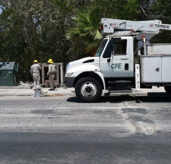 Hoy domingo habrá apagones en fraccionamientos de Playa del Carmen.