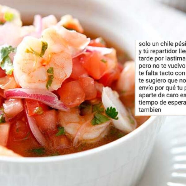 Exhiben a comensal y apodan Lady Ceviche por no querer pagar 10 pesos de envío en Mérida