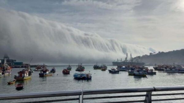 En redes sociales se viralizaron las imágenes de lo que fue calificado como un tsunami de nubes, lo que generó asombro a los habitantes