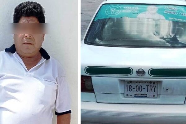 Detienen a taxista de Cancún que era buscado por despojo.