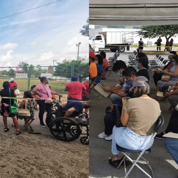 Contrastaste jornada de vacunación a adultos de 50 años y la de personal educativo