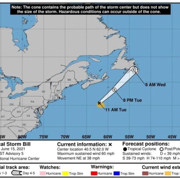 Se mantiene vigilancia ‘Bill’, segunda tormenta tropical de la temporada.
