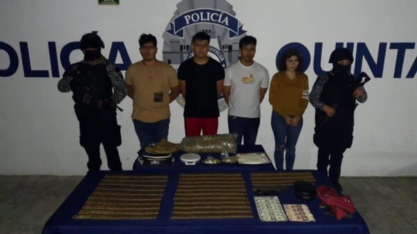 Detienen en Playa del Carmen a banda de narcomenudistas.