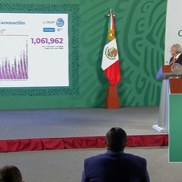 Récord de vacunación: más de un millón el miércoles, anuncia AMLO